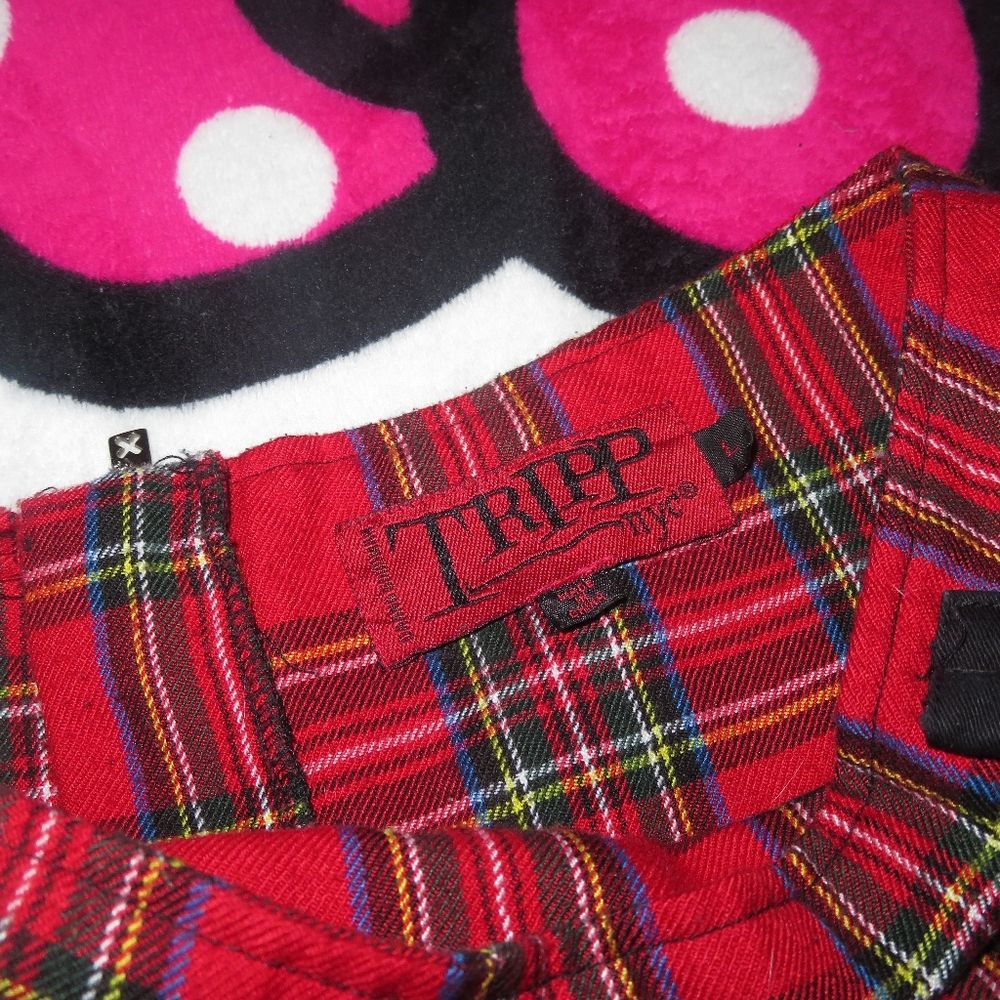 Tripp NYC Plaid Pleated Tule Mini Skirt | School Girl Grunge - Picture 4 of 5